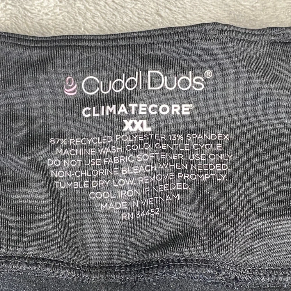 Cuddl Duds Leggings Womens XL Black ClimateCore Active Side Pockets Stretch‎ Gym